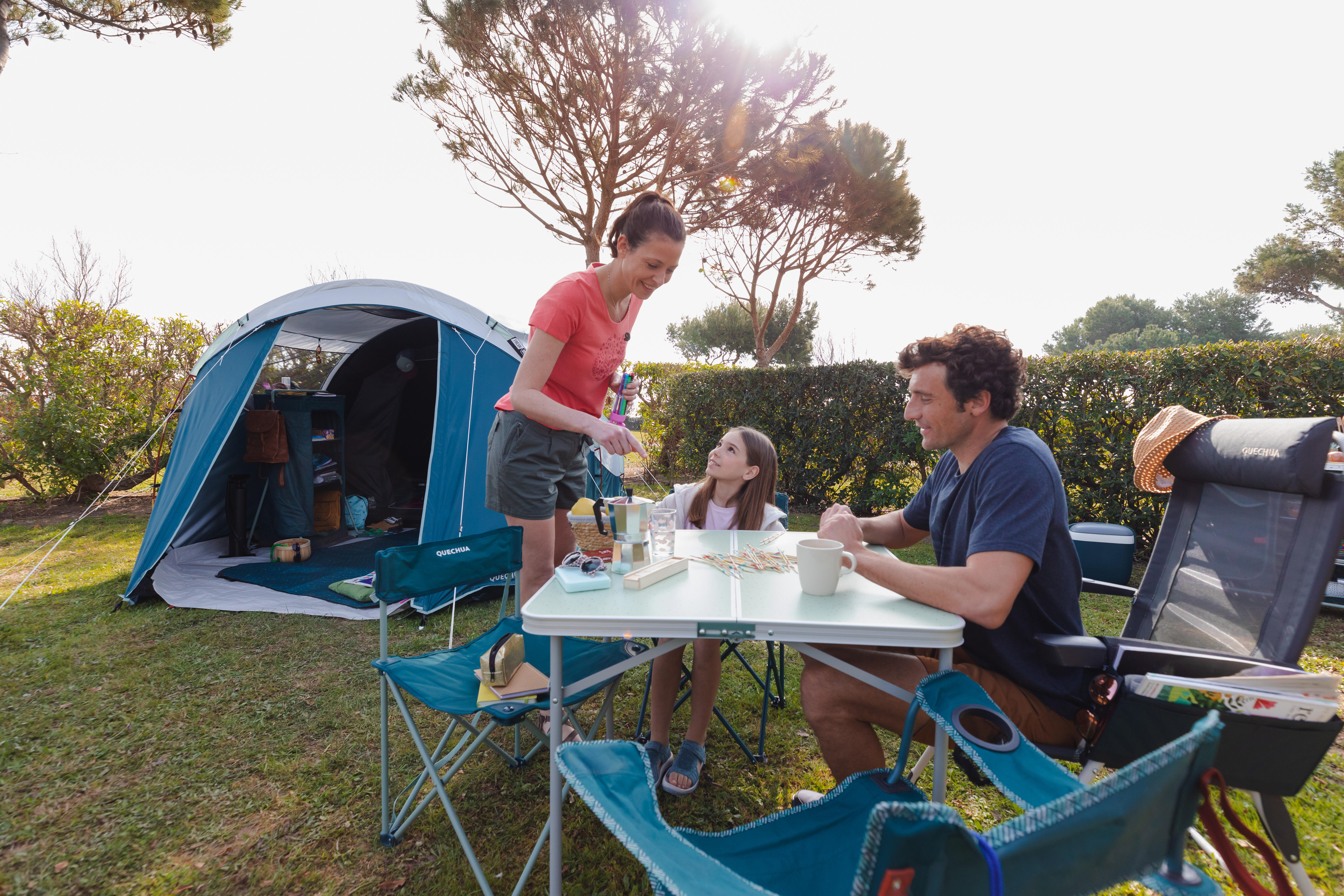 Folding Camping Chair - Blue - QUECHUA