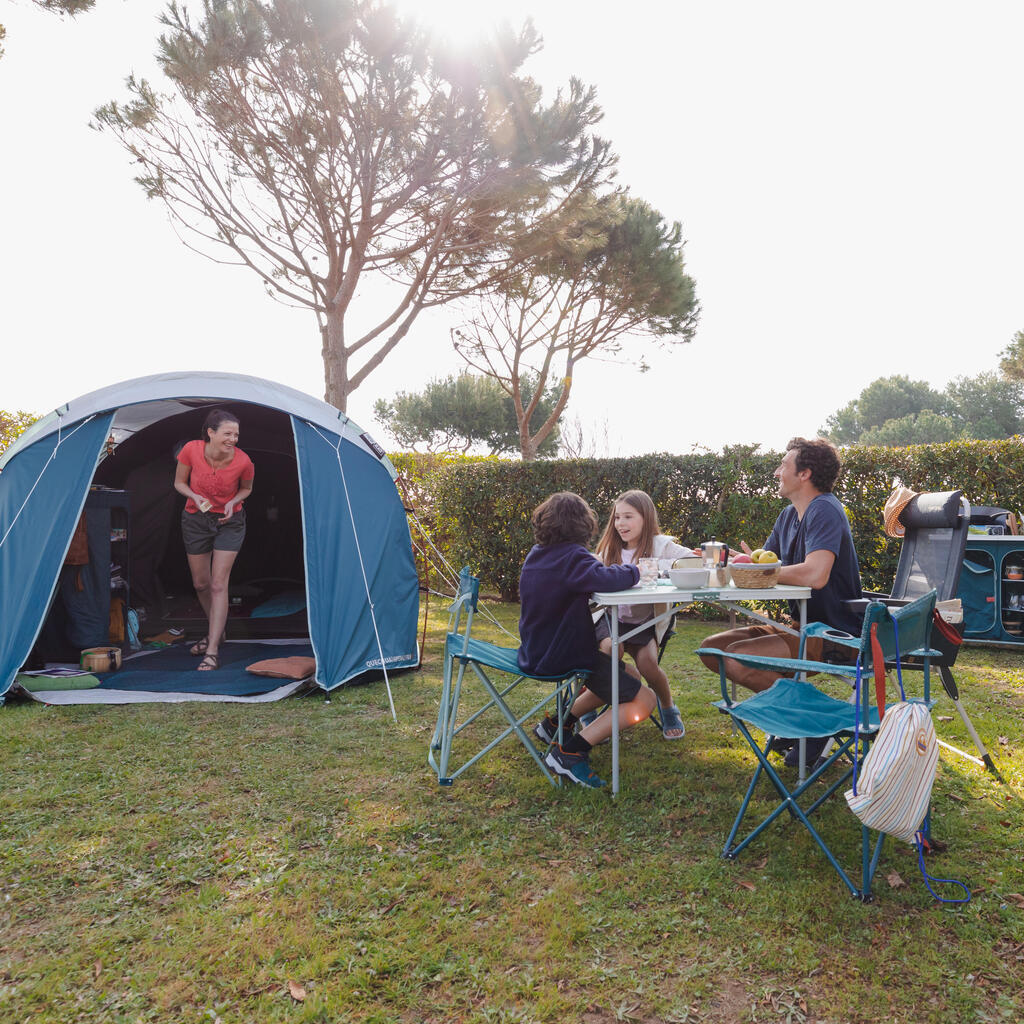 Familienzelt Stangenaufbau - Arpenaz 4.1 Fresh & Black 4 Personen in 1 Kabine 