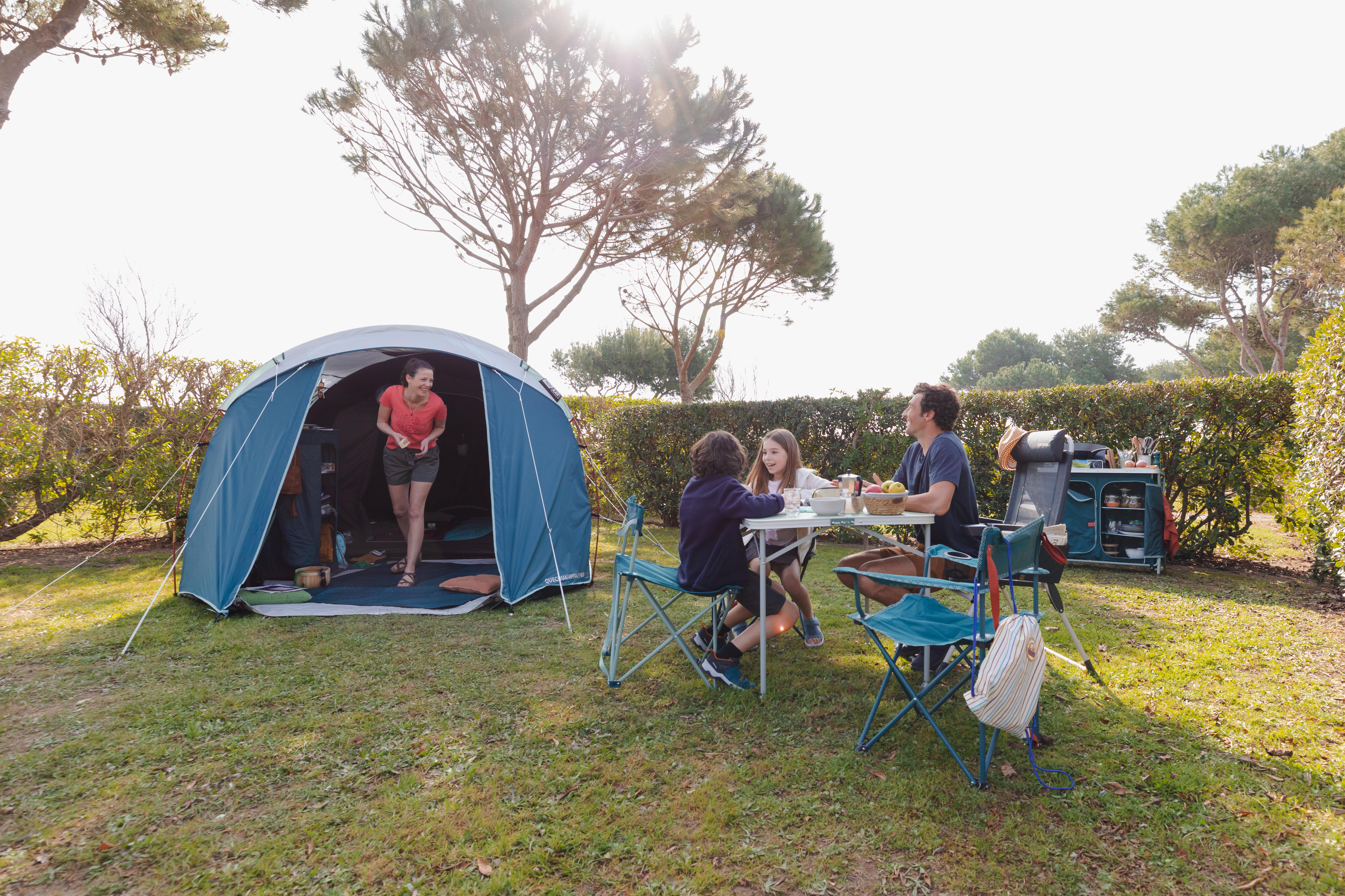 Folding Camping Chair - Blue - QUECHUA