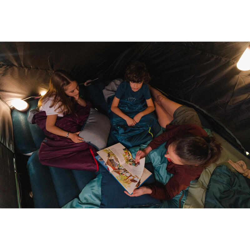 Schlafsack 10 °C Kinder Camping Wandern - MH100 violett