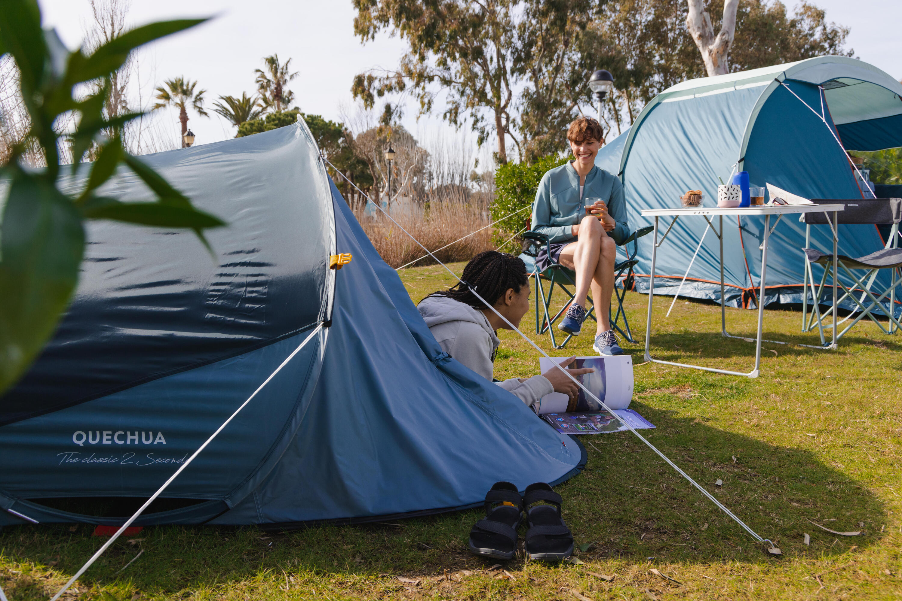 Tente de camping instantanée 2 places, 2 Seconds bleu 17/23