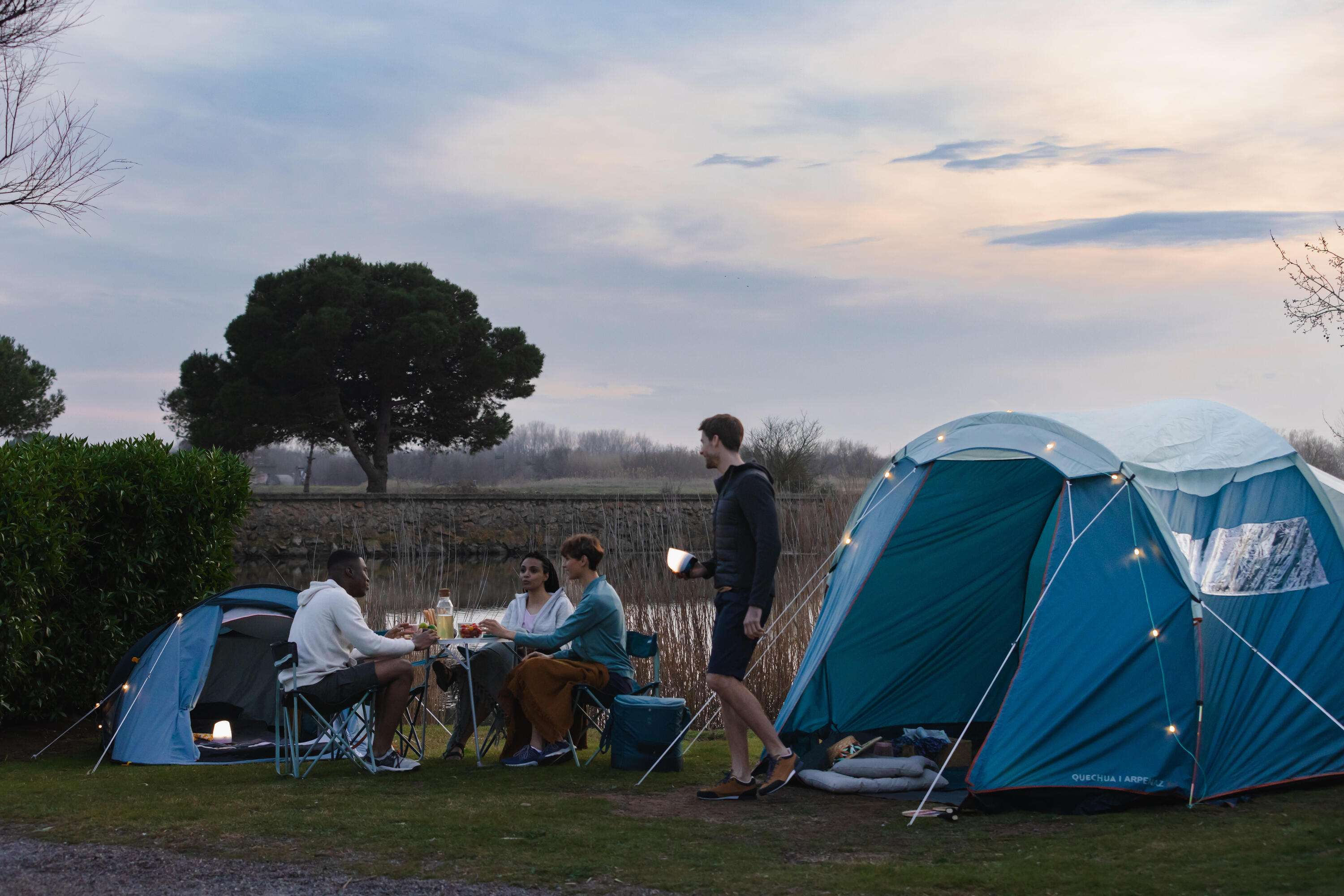 Tente de camping instantanée 2 places, 2 Seconds bleu 18/23