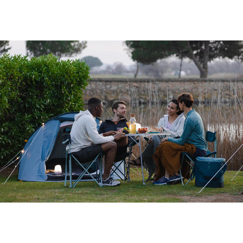 Tente de camping 2 places, 2 SECONDS bleu