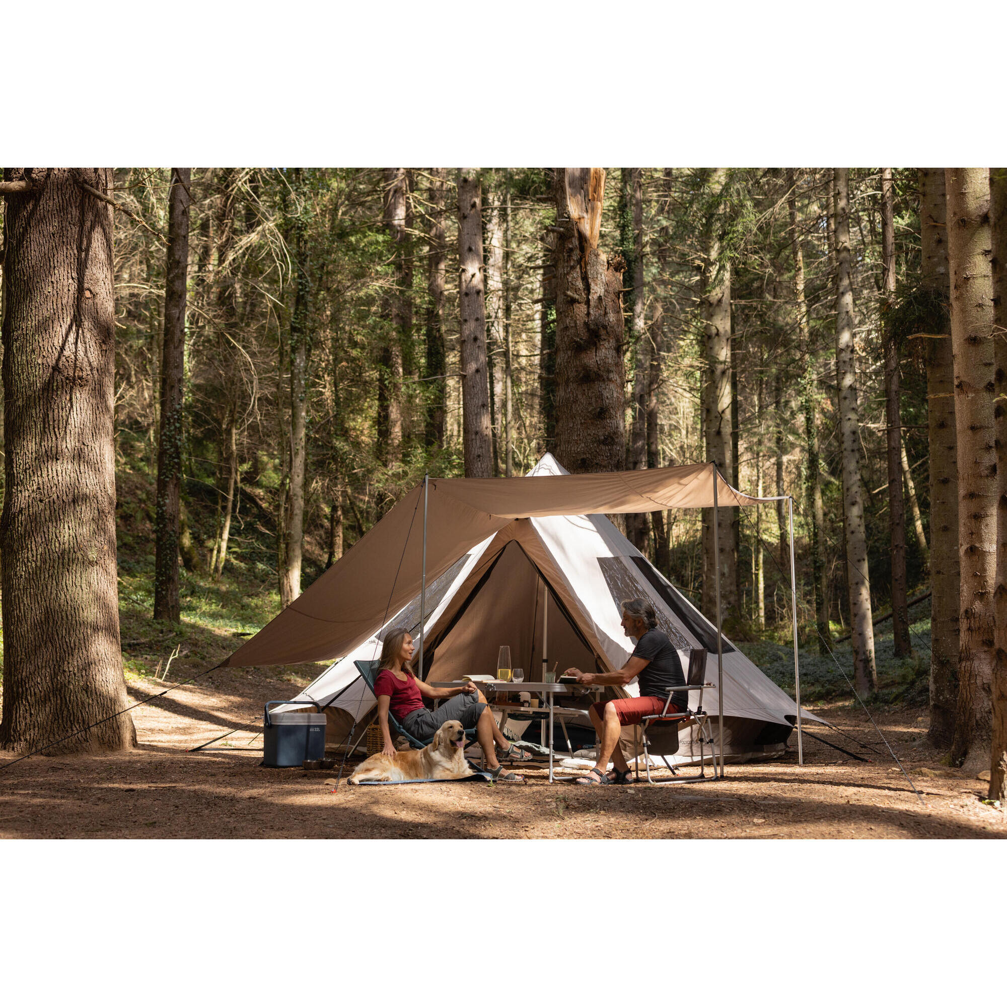 Tenda Tipi da campeggio - Tepee 5.2 Polycoton - 5 Persone - 2 Camere da letto