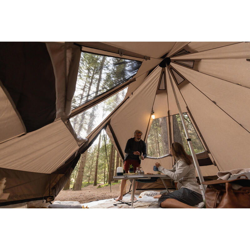 Cort de camping 5 locuri 2 camere, Tepee 5.2 Polibumbac