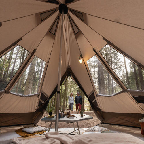forest tepee tent