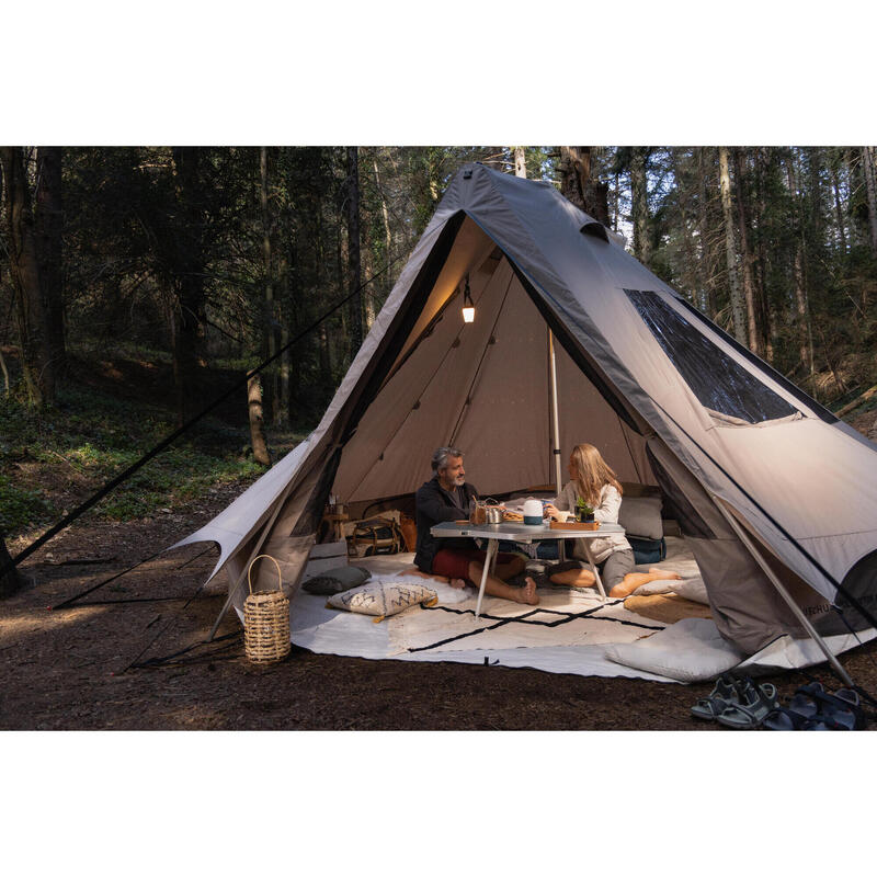 Cort de camping 5 locuri 2 camere, Tepee 5.2 Polibumbac