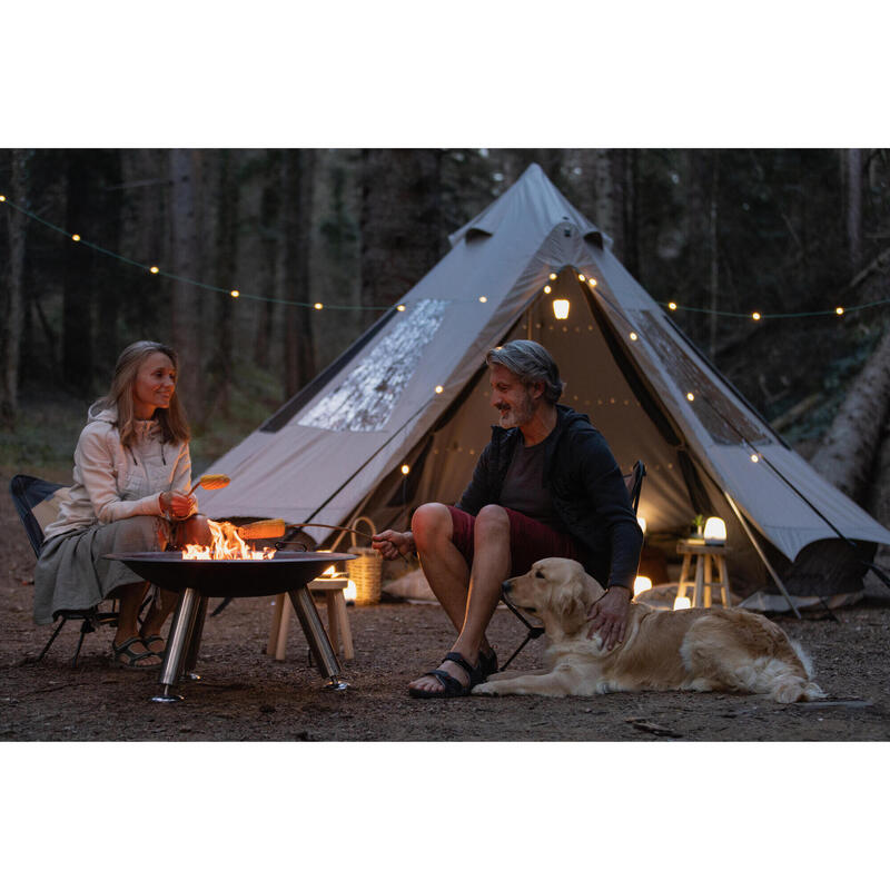 Campingzelt Tipi-Zelt Polybaumwolle - Tepee 5.2 für 5 Personen 2 Kabinen 