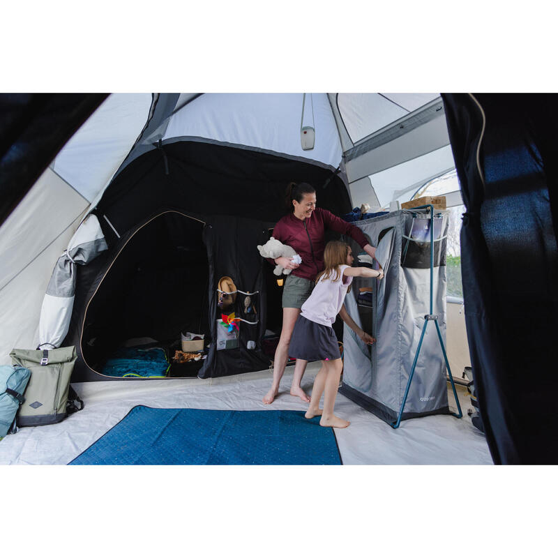 Cort gonflabil camping cu 8 locuri, 4 dormitoare, Fresh & Black, Air Seconds 8.4