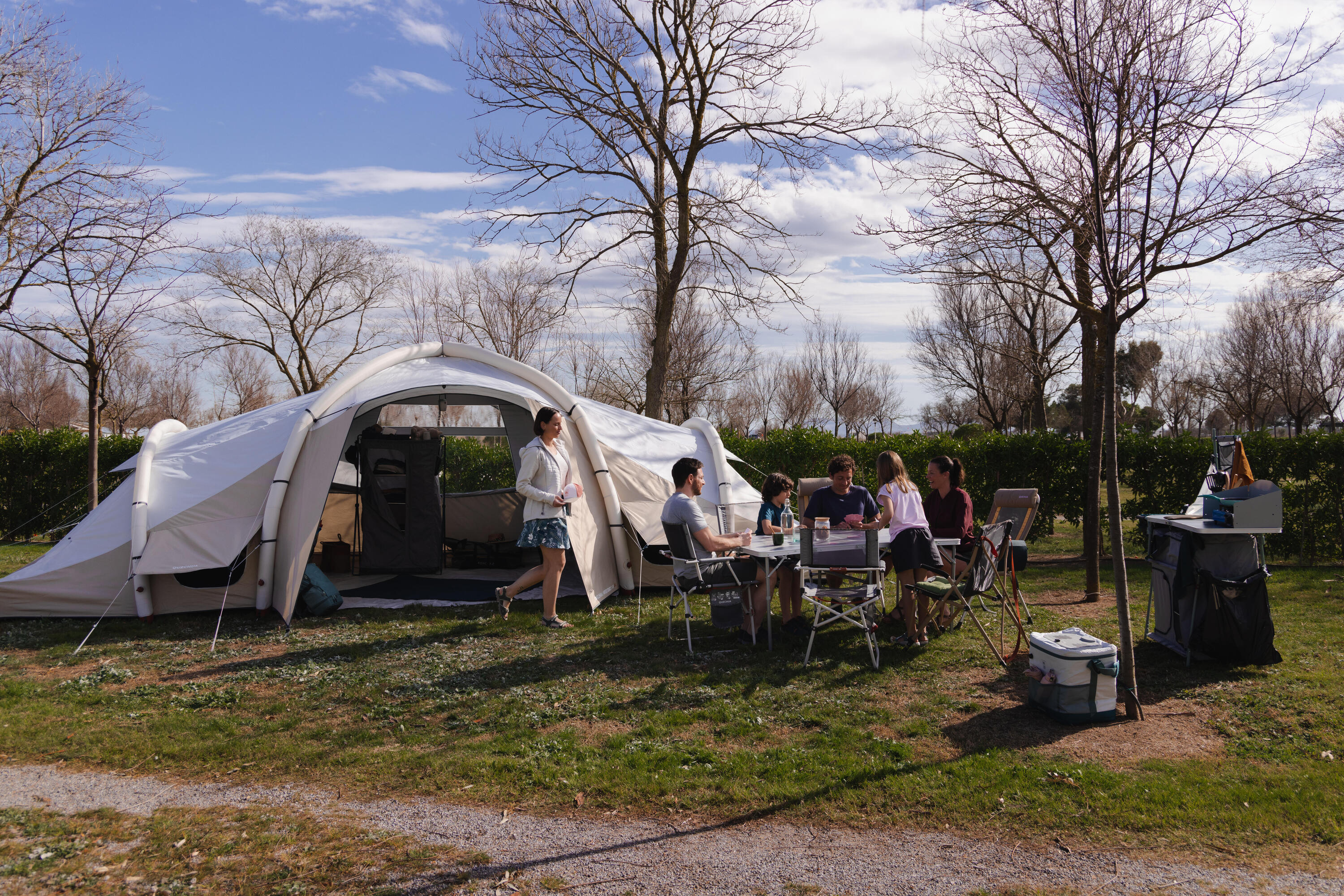 Opblaasbare tent voor 8 personen Air Seconds 8.4 F&B met 4 slaapruimtes 3/26