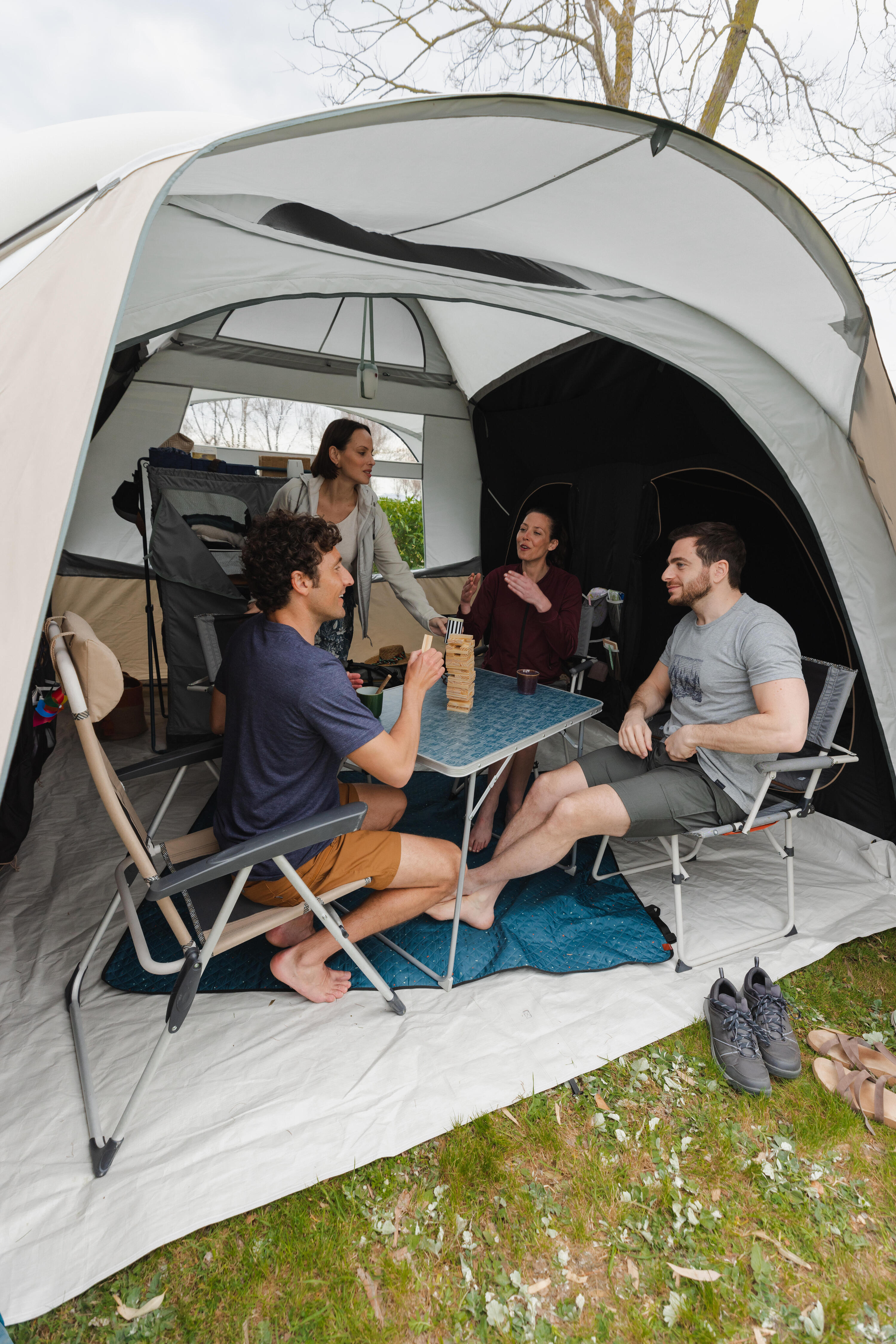 Tente de camping gonflable 8 places 4 chambres, Fresh & Black, Air Seconds 8.4 26/34