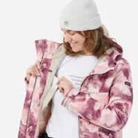 WOMEN'S SNB 100 SNOWBOARD JACKET - PINK GRAPH