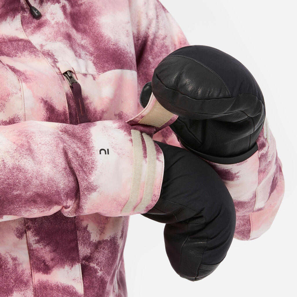Dámska snowboardová bunda SNB 100 ružová s potlačou