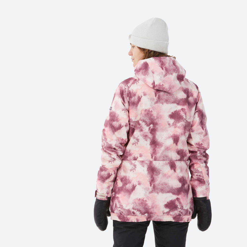 Veste de snowboard chaude et respirante femme, SNB 100 graph rose