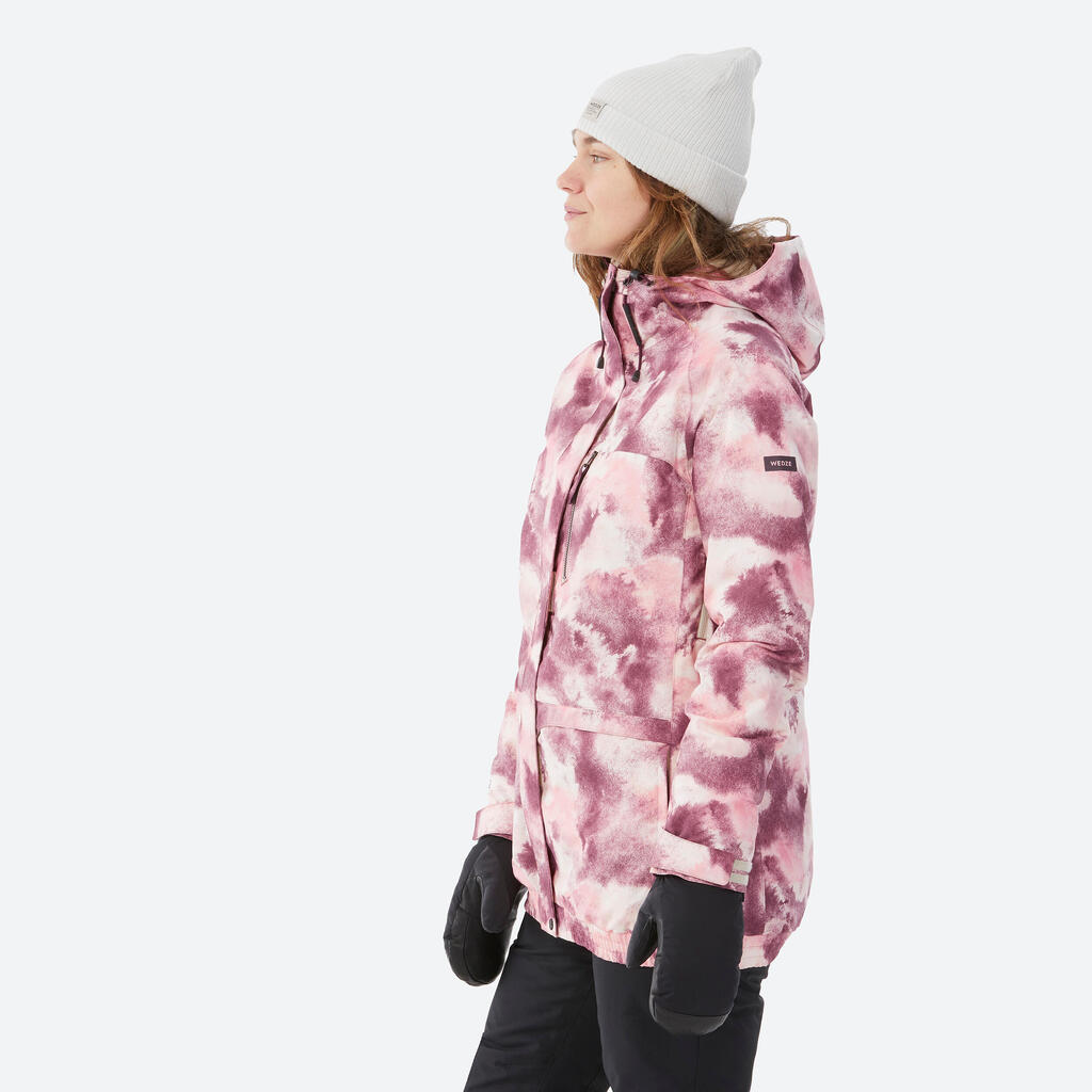Veste de snowboard chaude et respirante femme, SNB 100 graph rose