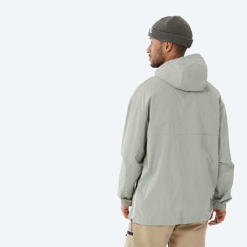 Veste de snowboard légère et confortable 1/2 zip, snb 100 verte