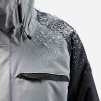 Men's warm and breathable snowboard jacket, SNB 100 grey and black 