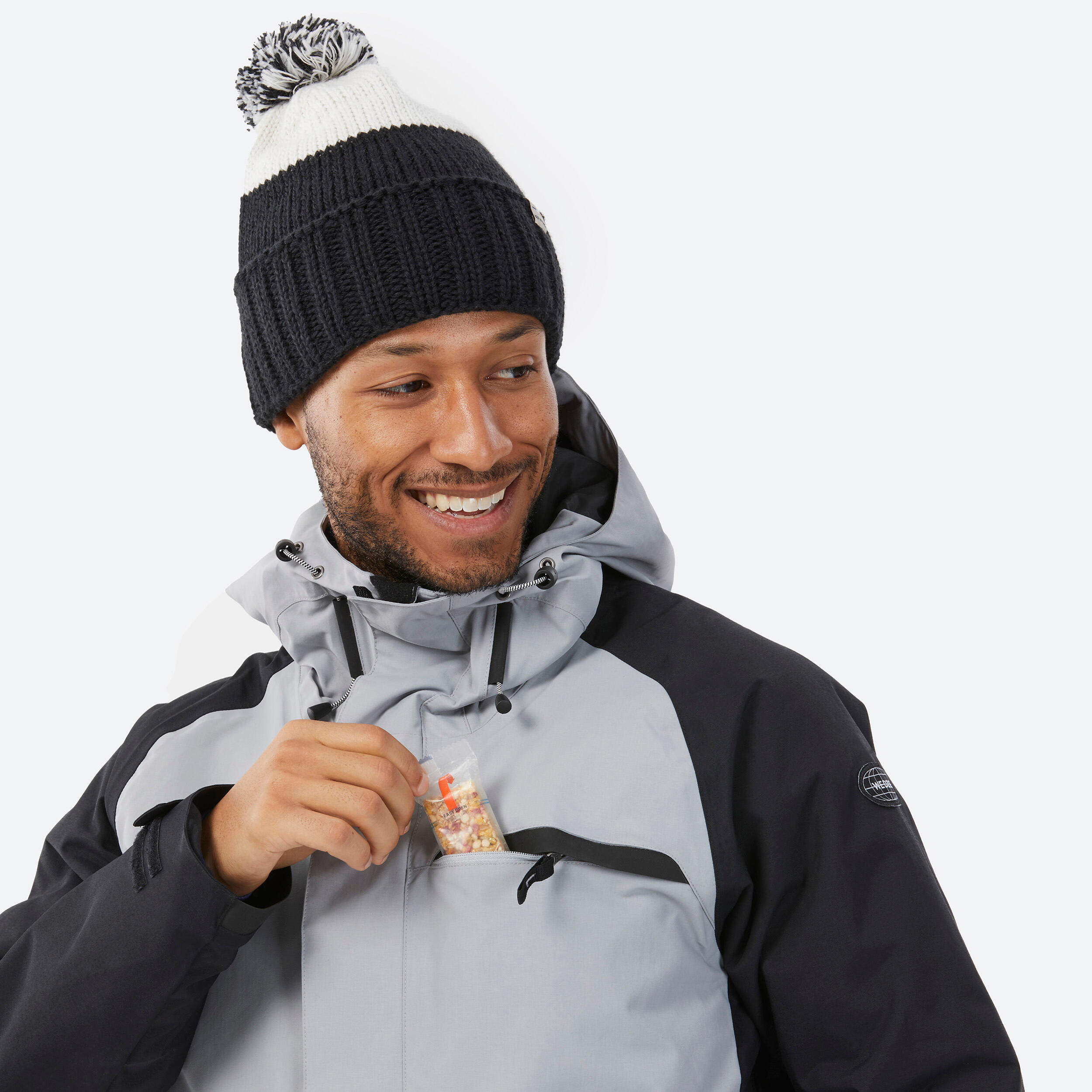 Men’s Snowboard Jacket - SNB 100 Grey/Black - DREAMSCAPE