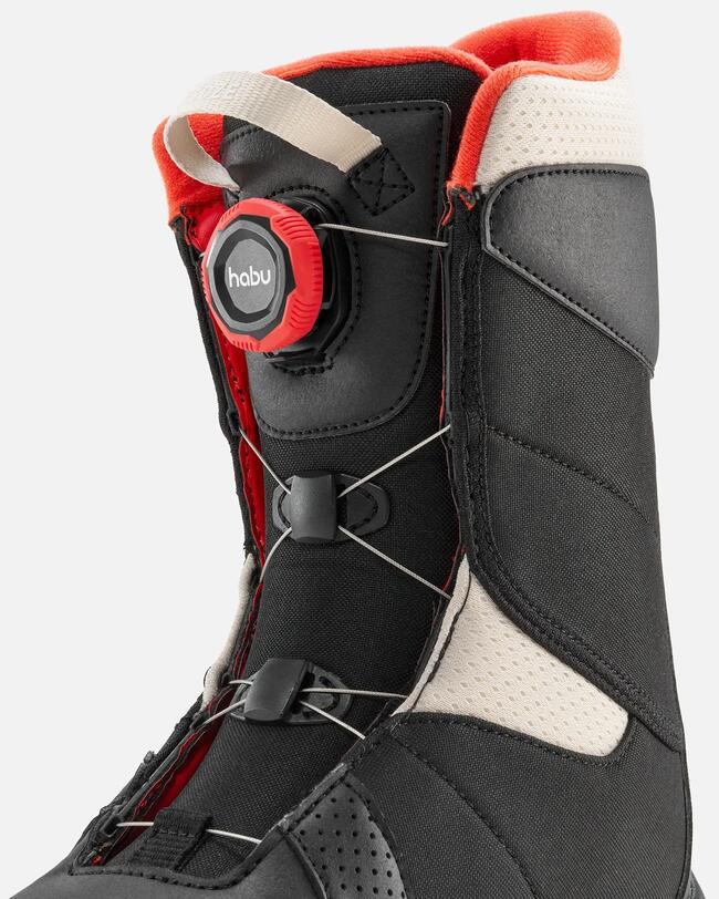 Snowboard-Boots Kinder mit Schnellverschluss - Indy 500 JR - S - schwarz und rot