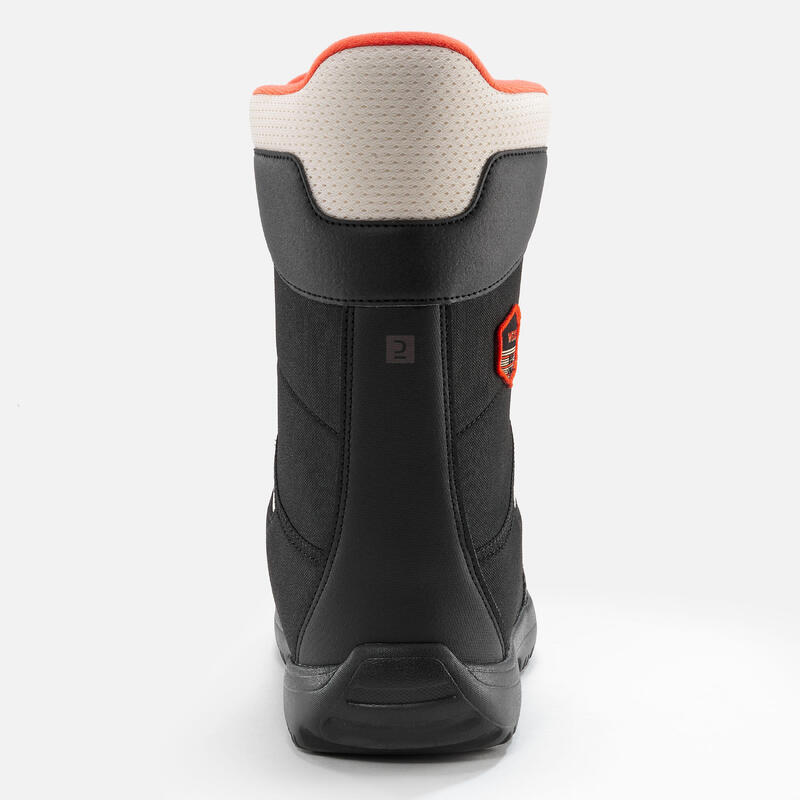 Boots snowboard enfant à serrage rapide - Indy 500  JR - S - noir et rouge