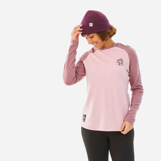 Skiunterwäsche Funktionsshirt Damen Merinowolle - BL 590 rosa 