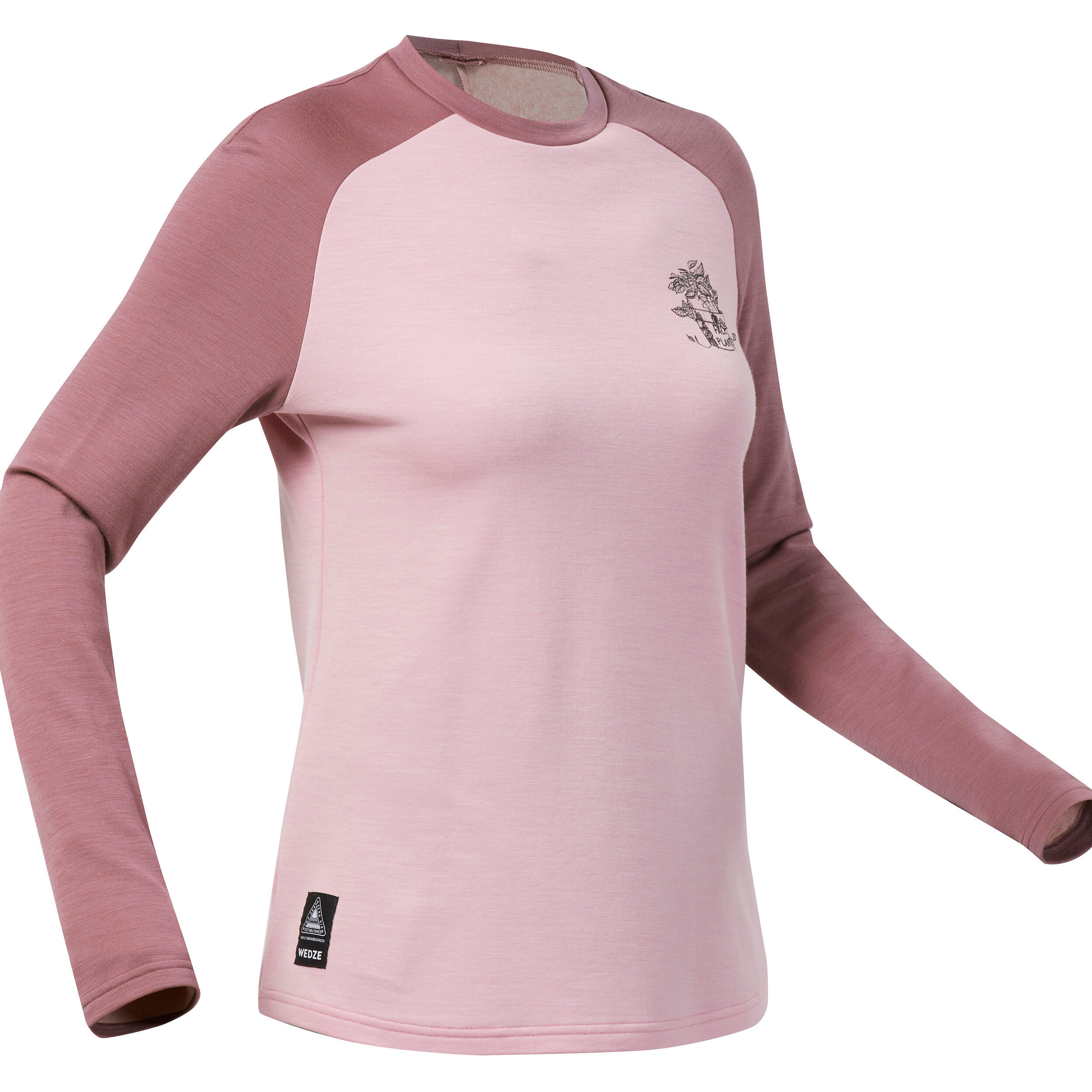 Women’s Merino Wool Base Layer Top - BL 900 Pink