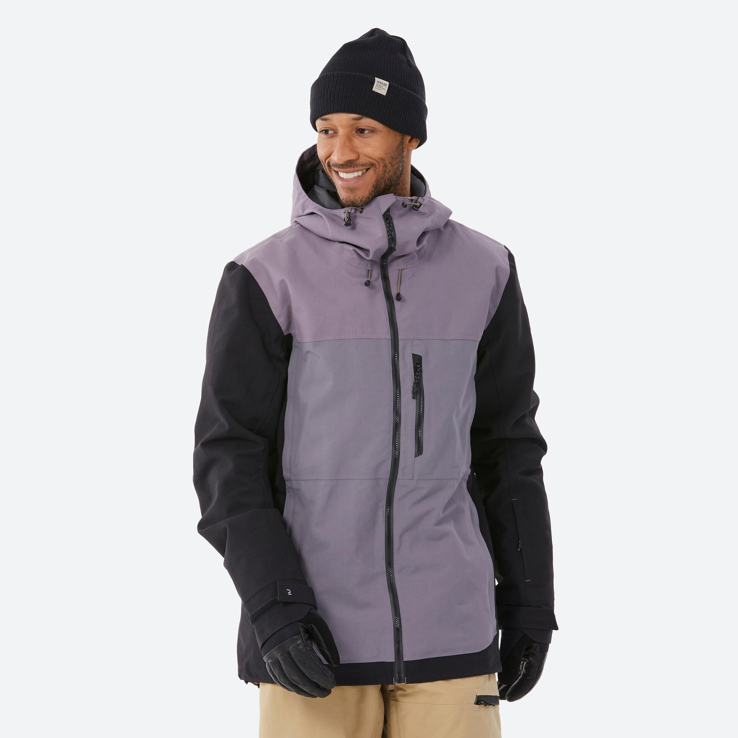 Men's snowboard jacket compatible with ZIPROTEC - SNB 500 - Purple 1/17