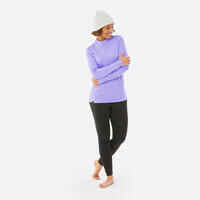 Women's Warm, Breathable Thermal Skiing Base Layer BL 500 - Purple