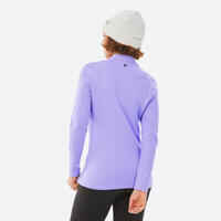 Women’s Warm, Breathable Thermal Ski Base Layer Top BL 500 - Purple