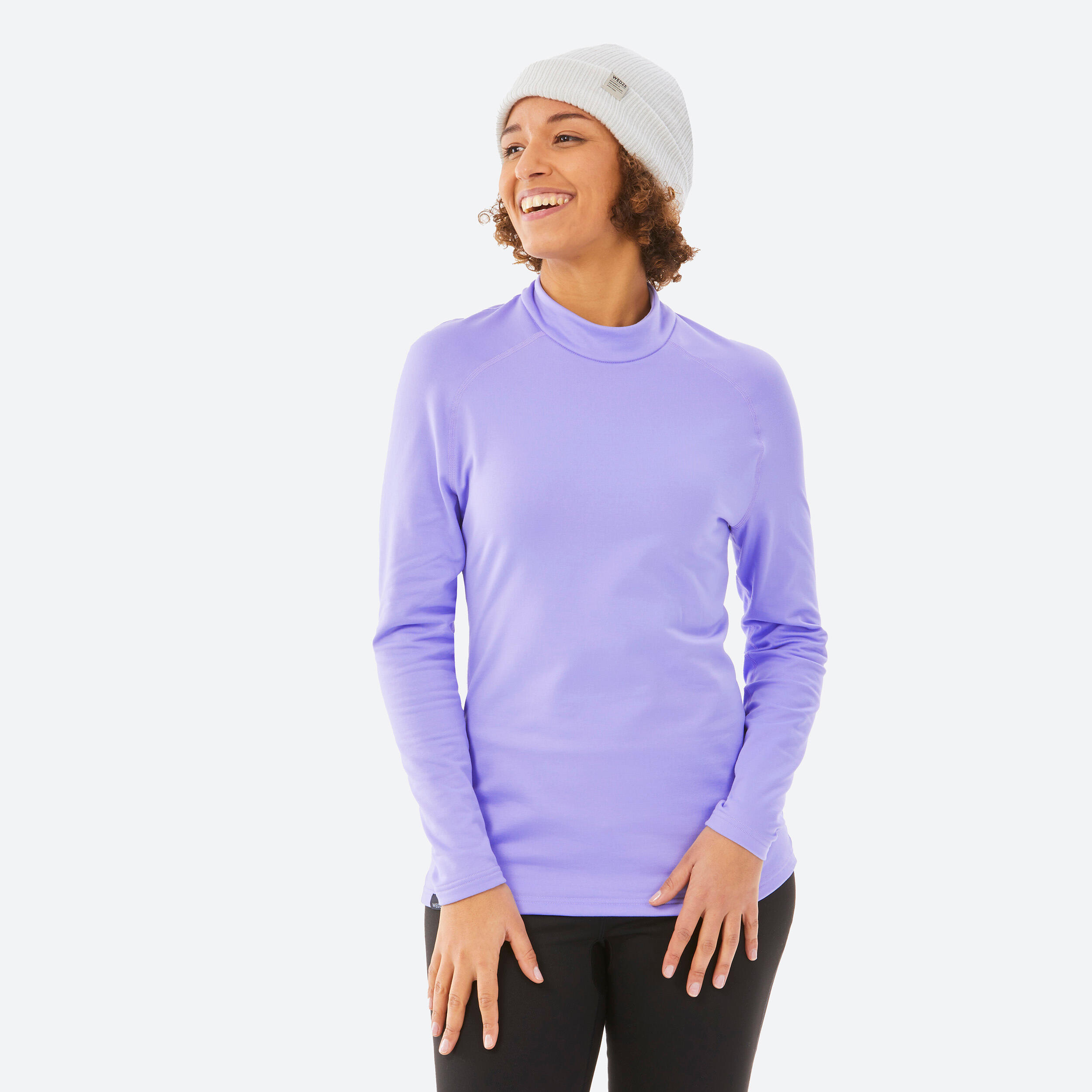 WEDZE Primera capa superior nieve mujer morado - BL500 transpirable