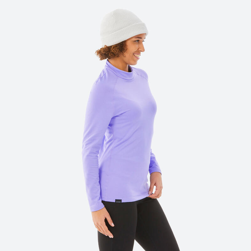 Maglia termica sci donna 500 viola