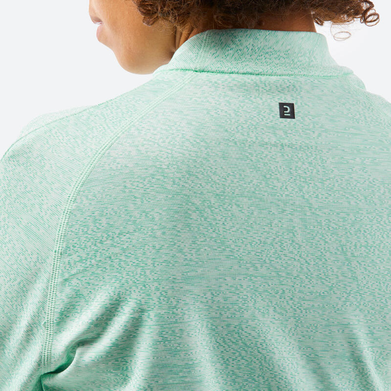 Bluză termică schi BL 500 Relax Imprimeu Verde Damă