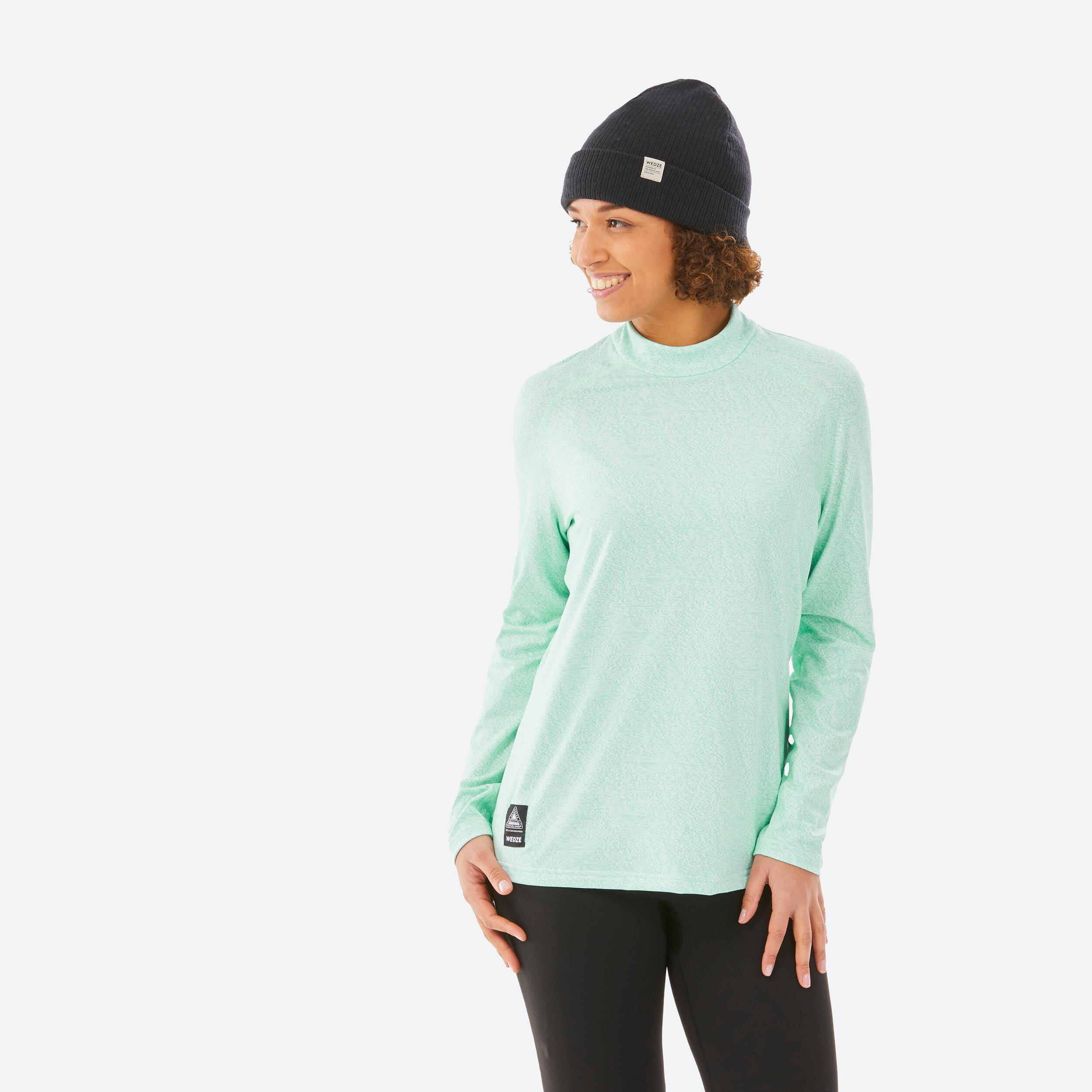 Women's Ski Thermal Wear Relax Top 500 Green