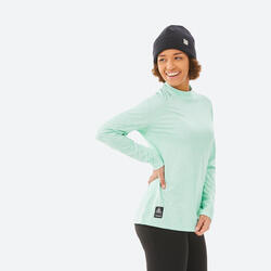 Sous-Vêtements Thermique Femme  Wedze Sous-vêtement de ski Femme 500 1/2  zip haut gris foncé Gris Carbone — Dufur