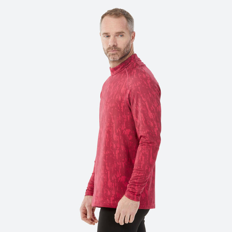 Camisola Térmica de Ski Homem BL500 relax - Vermelho grafite