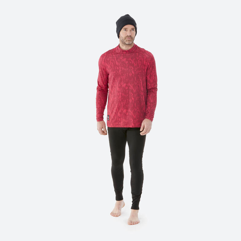 Camisola Térmica de Ski Homem BL500 relax - Vermelho grafite