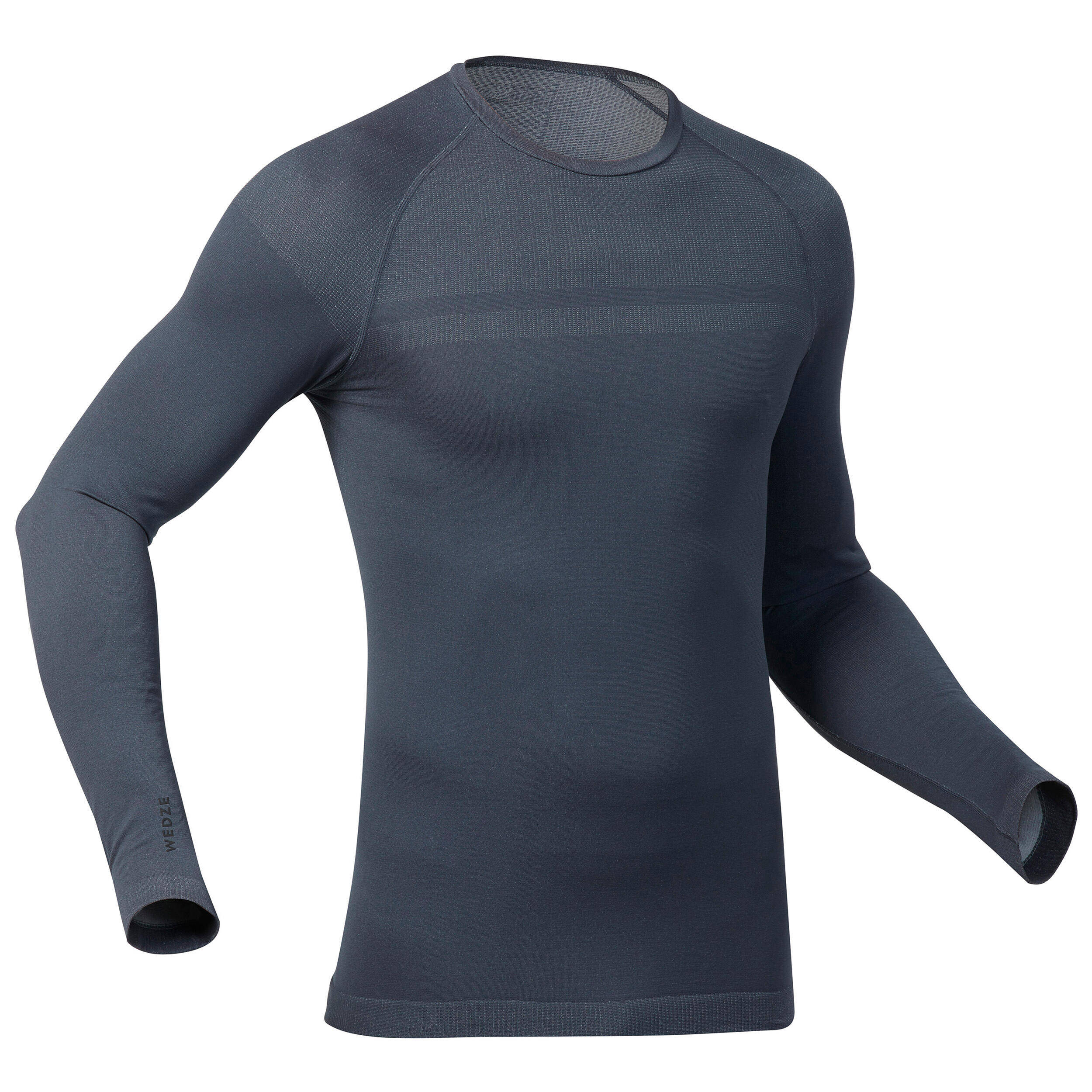 Men's Warm & Breathable Wool Ski Base Layer Top BL100 - Grey