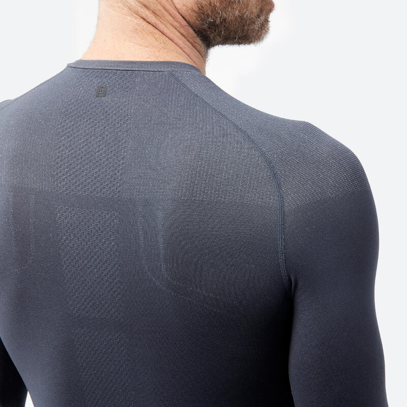 Maglia termica sci uomo 180 SEAMLESS grigia