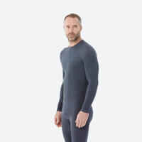 Men’s Warm, Breathable Seamless Thermal Base Layer Ski Top - BL500 - Grey