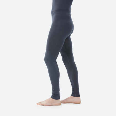 Men’s seamless base layer ski bottoms BL 500 - Dark grey