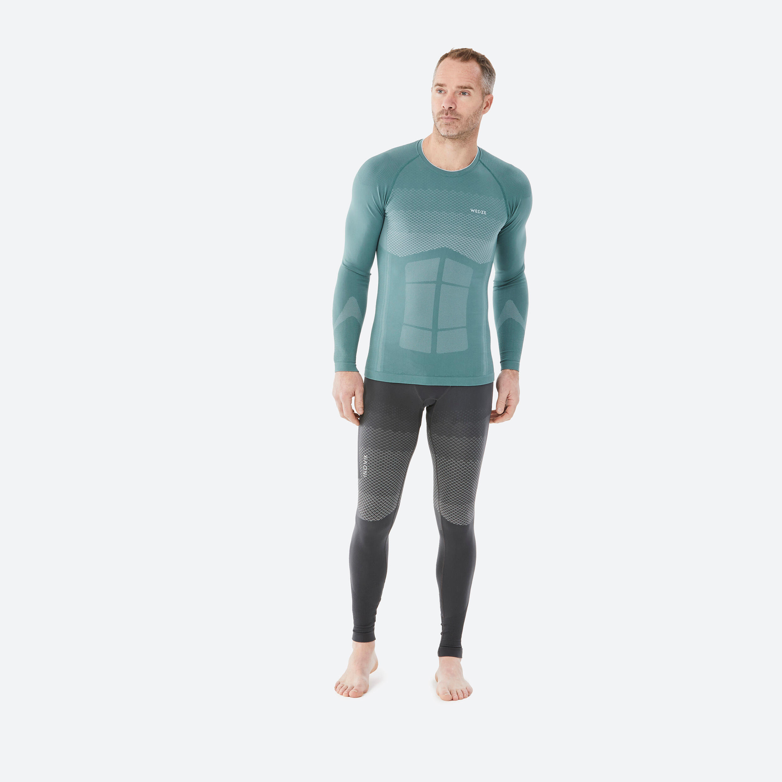 Men's breathable Base Layer Bottoms - FR 900 Grey - Carbon grey, Pebble  grey - Wedze - Decathlon