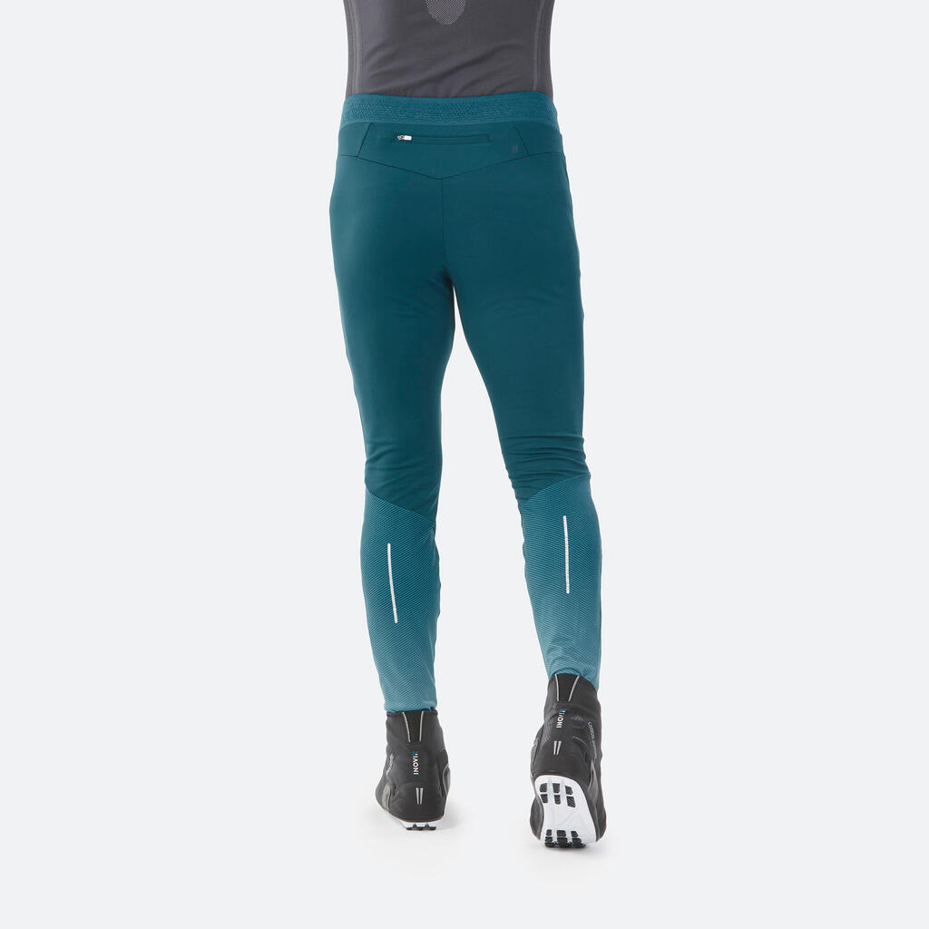 MEN'S 500 CROSS-COUNTRY SKI TIGHTS - GREEN