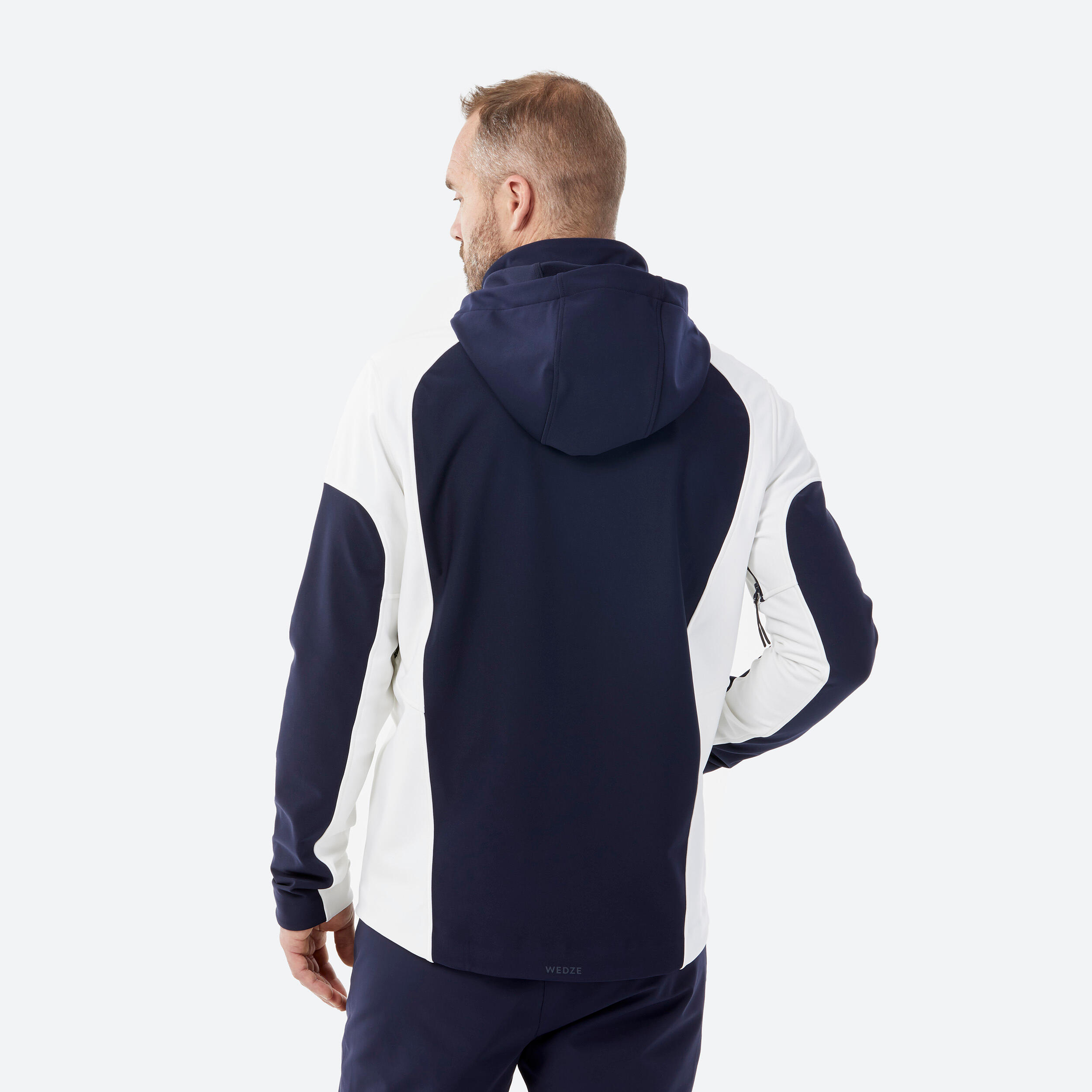 Men's lightweight waterproof ski jacket - Dark and light blue, white 3/7