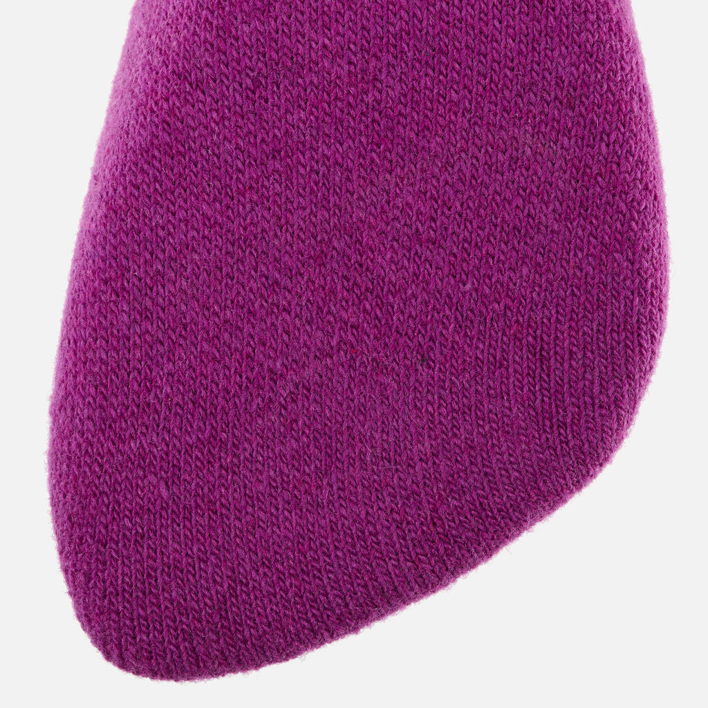 CALCETINES DE ESQUÍ Y SNOWBOARD NIÑOS 100 - MOTIVOS ROSAS 