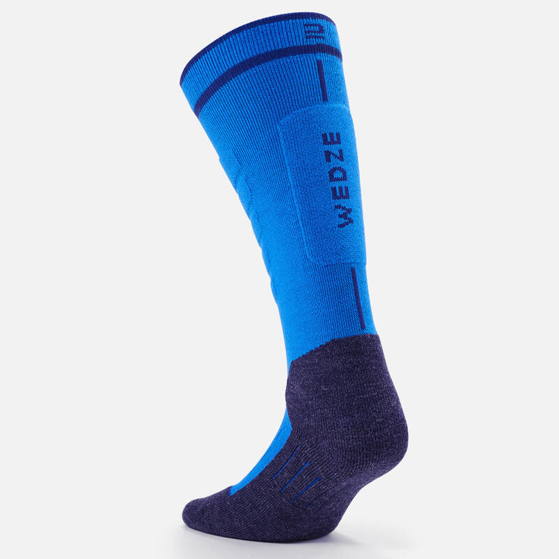 CHAUSSETTES DE SKI ET SNOWBOARD ENFANT 100 - BLEUES