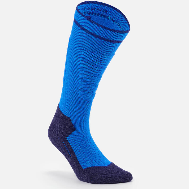 CHAUSSETTES DE SKI ET SNOWBOARD ENFANT 100 - BLEUES