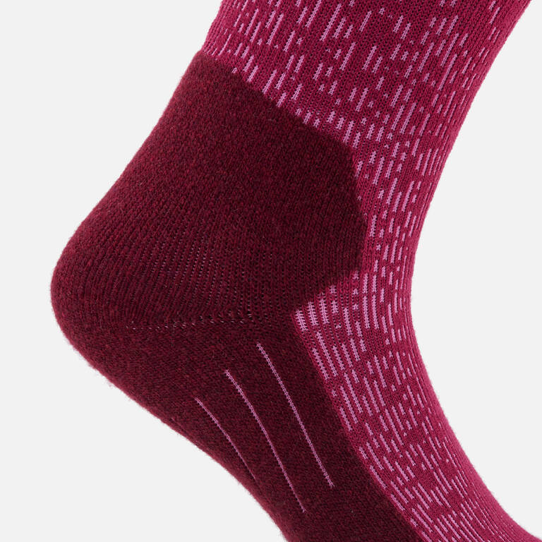 Ski Socks 100 JQT 23 - Burgundy