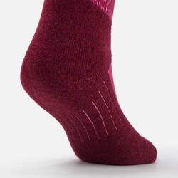 Ski Socks 100 JQT 23 - Burgundy