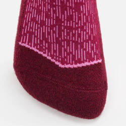 Ski Socks 100 JQT 23 - Burgundy