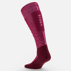 Ski Socks 100 JQT 23 - Burgundy